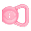 Miniatyrbillede 2 af 8: PE Kettlebell vægt til mænd kvinder til træning Styrketræning Funktionel kondition Plyometrics Rosa 5LB