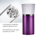 Miniatyrbild 8 av 8: Hearts & Arrows Gems Diamond Cutting Lupp 10X Magnifier Smycken Viewer (lila)