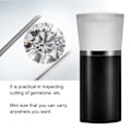 Miniatyrbillede 8 af 8: Hearts & Arrows Gems Diamant Slibnings Lupe 10X Forstørrelsesglas Smykker Viewer (sort)