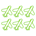Miniatyrbillede 3 af 8: 100 stk. Søde papirclips, flyformet design, belagt tråd, lyse farver, dekorative papirclips til scrapbog, kort, papirhåndværk, grøn