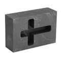 Miniatyrbild 6 av 8: Grafitgjutform Korsformad värmestabilitet Smältgötform för metall 1,77 X 1,38 X 0,39 tum