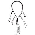 Miniatyrbild 1 av 8: Bärbar Nylon Duck Goose Call Lanyard Braid Paracord för utomhusjakt (svart+CP kamouflage)