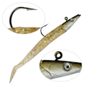 Miniatyrbilde 7 av 8: Heads Krok Myk Simulerings Lokkebete Sett Fiskeutstyr Fem Farger 12,5cm