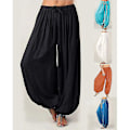 Miniatyrbillede 3 af 5: Yoga Dance Baggy Bukser | Grøn Hvid Sort | XL