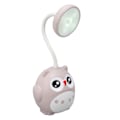 Miniatyrbilde 5 av 8: 2 Gir LED Skrivebordslampe med Penneholder Øyebeskyttelse USB Tegneserie Nattugleformet Skrivebordslampe Lysegrå