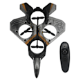 Miniatyrbilde 2 av 8: 2,4 GHz Barn RC Glider Modell LED-lys Stabil Flykontroll Planleketøy med Propeller Sølv 1 batteri
