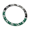 Miniatyrbild 7 av 8: 38 mm diameter GMT klocka Bezel Insert Ring Svart Grön Bas Vit Karaktär Keramisk Bezel Insert Base Ring