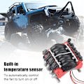 Miniatyrbillede 8 af 8: V8 1/10 RC Simuleret Motorhjelm Køler Motorblæser Universal Tilbehør til Trx4/scx10/scx10II