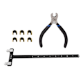 Miniatyrbillede 7 af 8: Bue-streng Nockpunkter Tang Sæt T-Lineal Nockningsspændetang Sæt Bueskydning Compound Trissa Bue Turning Kit Sort