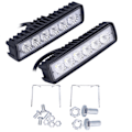 Miniatyrbilde 1 av 8: 2 stk LED arbeidslys 18W IP67 Vanntett Aluminium Legering Universal Modifikasjon for Bil