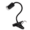Miniatyrbillede 2 af 8: Reptilklemme Varmelampe Professionel Justerbar UVA UVB Reptil Lys med Lang Lampehælder UK-stik 220V Sort