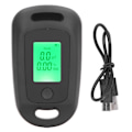 Miniatyrbild 1 av 8: Alkoholdetektor USB Uppladdningsbar Bärbar högnoggrannhet Alkoholtestare med LCD-skärm Svart