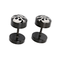 Miniatyrbillede 2 af 8: 2 stk. Skalle Øreringe Legering Material Retro DIY Lille Let 14mm/0,6in Længde Sort Stud til Mænd Daglig Brug
