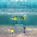 Miniatyrbild 2 av 8: Elektriskt bete Simning Robotsegment Fiskedrag USB Laddning Simbete