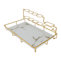 Miniatyrbillede 4 af 8: Elektrisk tandbørsteholder Multipurpose Light Luxury Elegant Stenkorn Tandbørste Tandpastaorganisator til Counter Top Badeværelse Hvid