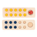 Miniatyrbillede 5 af 8: Træ Tællepinde Legetøj med Opbevaringspose Ti Gitter Array Uddannelsesmæssige Nummer Sortering Matematik Spil