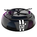 Miniatyrbild 4 av 8: Billuftfräschare Solenergi Autorotation Propeller Design Stark metall Car Aromaterapi Diffusor för fordon Svart
