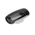 Miniatyrbillede 8 af 8: Skridttæller Stor LCD-skærm USB Opladbar Præcis Bærbar Let Skridttæller med Snøre til Kvinder Mænd Børn Sort