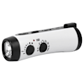 Miniatyrbild 2 av 8: Plast Utomhus Handvev Multifunktions ficklampa Radio Emergency LED Torch Mobiltelefon ChargingWhite