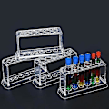 Miniatyrbilde 1 av 5: Klar Plast Prøverørstativ - 6 Hull Stativ for Laboratorietester