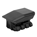 Pikkukuva 1 / 8: Universaali RC-auton Supercharger-huppu ilmanottoaukko Scoop Bonnet Air Vent sopii AXIAL Wraith 90018 90020 RC-autolle Musta