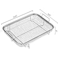 Miniatyrbilde 2 av 5: Luftfrityrkurv i rustfritt stål med non-stick belegg for ovn