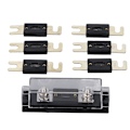 Miniatyrbillede 3 af 8: 250A 48V sikringsholder Guldbelagt overflade Transparent låg Inline sikringsholder til bil RV