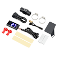 Miniatyrbillede 2 af 8: Motorcykel Digital Vandtemperaturmåler Ultra Tynd DC 12V LCD Med 22mm Sensoradapter til de fleste Motorcykler Blå