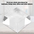 Pikkukuva 3 / 8: 8 cm läpinäkyvä kristallikuula Transparentti Galaksit Sphere Fortune Ball Koti- ja toimistokoriste (selkeä pohja)