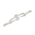 Miniatyrbilde 3 av 8: Klokkerem i rustfritt stål Spenne trykknapp Foldbar spenne Reservedeler for stålklokkerem 4 X 17 mm