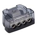 Miniatyrbild 1 av 8: 4 Way Power Distribution Block Amp Säkringshållare Jordfördelare Splitter Bilstereoförstärkare