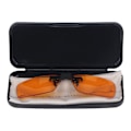 Miniatyrbillede 1 af 8: Clip-On Briller Effektivt Blåt Lys Blokering 180 Grader Vertikal Flip Bærbar Orange Briller Cliplins til Computer Firkantet