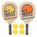 Miniatyrbild 3 av 8: Trä Pickleball Paddlar Nybörjare Pickleball Rackets Bollar Set Sportutrustning