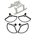 Miniatyrbillede 2 af 8: RC Forlænget Højdestav Propellerbeskyttelsesring Sæt Passer til DJI Mavic Mini (Sort)
