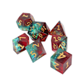 Pikkukuva 7 / 8: 7 kpl Noppasetti Epoksihartsi Polyhedron Kiillotettu Roolipeli Noppasetti Matematiikan Opetukseen Pöytäpeli Tyypin 1