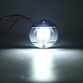 Miniatyrbillede 4 af 8: 4 stk. Klar Linse LED Rund Navigation Bagbord Hvid Lys 12V Krom Vandafvisende til Båd Yacht Lastbiler