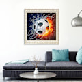 Miniatyrbild 5 av 8: Gör-det-själv-fotbollsmönster 5D Full Drill Diamantmålning Broderimålningar Bilder Konst Hantverk för hem Väggdekor
