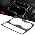 Miniatyrbild 7 av 8: Carbon Fiber Car Center Console Vattenkoppshållare Panel Cover Trim för Audi A4 B8 A5 2009-2015