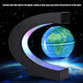 Miniatyrbild 2 av 8: Floating Globe Magnetic Levitation Rotating Globe med färgglatt LED-ljus (EU-kontakt blå)