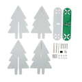 Miniatyrbilde 1 av 8: Elektronisk juletre-sett LED-gradientlys 3D DIY elektronisk monteringssett for loddeøvelse Grønn