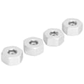 Pikkukuva 3 / 8: 4 kpl 5 mm - 12 mm yhdistyspyörän navan kuusiokoloadapteri lisävaruste WPL D12 1/10 RC-kuorma-autoille, hopea