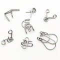 Miniatyrbillede 4 af 5: 7 stk/sæt rustfrit stål oplåsningsring Unlock Interlock Game Brain Teasers Pædagogisk legetøj til børn