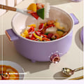 Miniatyrbillede 5 af 8: Elektrisk Gryde 3,5L 3 Temperaturindstillinger Non-Stick Keramisk Glasur Multifunktionel Elektrisk Komfur til Hjemmelavet Mad 220V AU-stik