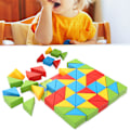 Pikkukuva 7 / 8: Kolmion muotoiset puupalikat Pienille lapsille Lapset Puzzle Palikat Leikki Luovuus Pedagogiset Leikkikalut #1