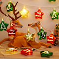 Miniatyrbilde 8 av 8: Juledekorasjon String Light Kreativ Plast Batteridrevet Stjerne Lyslenke for Butikk Hjem Displayvindu 3m / 9.8ft 20 Lys
