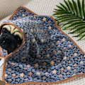 Miniatyrbild 5 av 8: Varmt husdjursfilt Höst Vinter Lilla stjärntryck Fluffigt Köldsäkert Hundkatttäcke för hundar Valpar Katter Lilablått Lilla stjärntäcket M