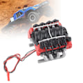 Miniatyrbilde 6 av 8: V8 1/10 RC Simulert Motordeksel Kjøler Motorvifte Universal Tilbehør for Trx4/scx10/scx10II