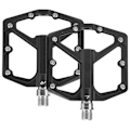 Miniatyrbillede 7 af 8: 1 par ZTTO mountainbikepedaler Aluminiumlegering Skridsikker cykelplatform flade pedaler (sort)