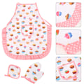 Pikkukuva 3 / 8: Keittiöasusteet Roolipelisetti Lapsille Tytöt Esiliina Kokki Hattu Leivonta Ruuanlaitto Minun Cookie Cutter Kit11kpl Cupcake Kuvio