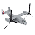 Miniatyrbild 8 av 8: 1:72 Tilt Rotor Flygplansmodell Hemlegering Simulerad Diecast Flygplansmodell Dekorationssamling